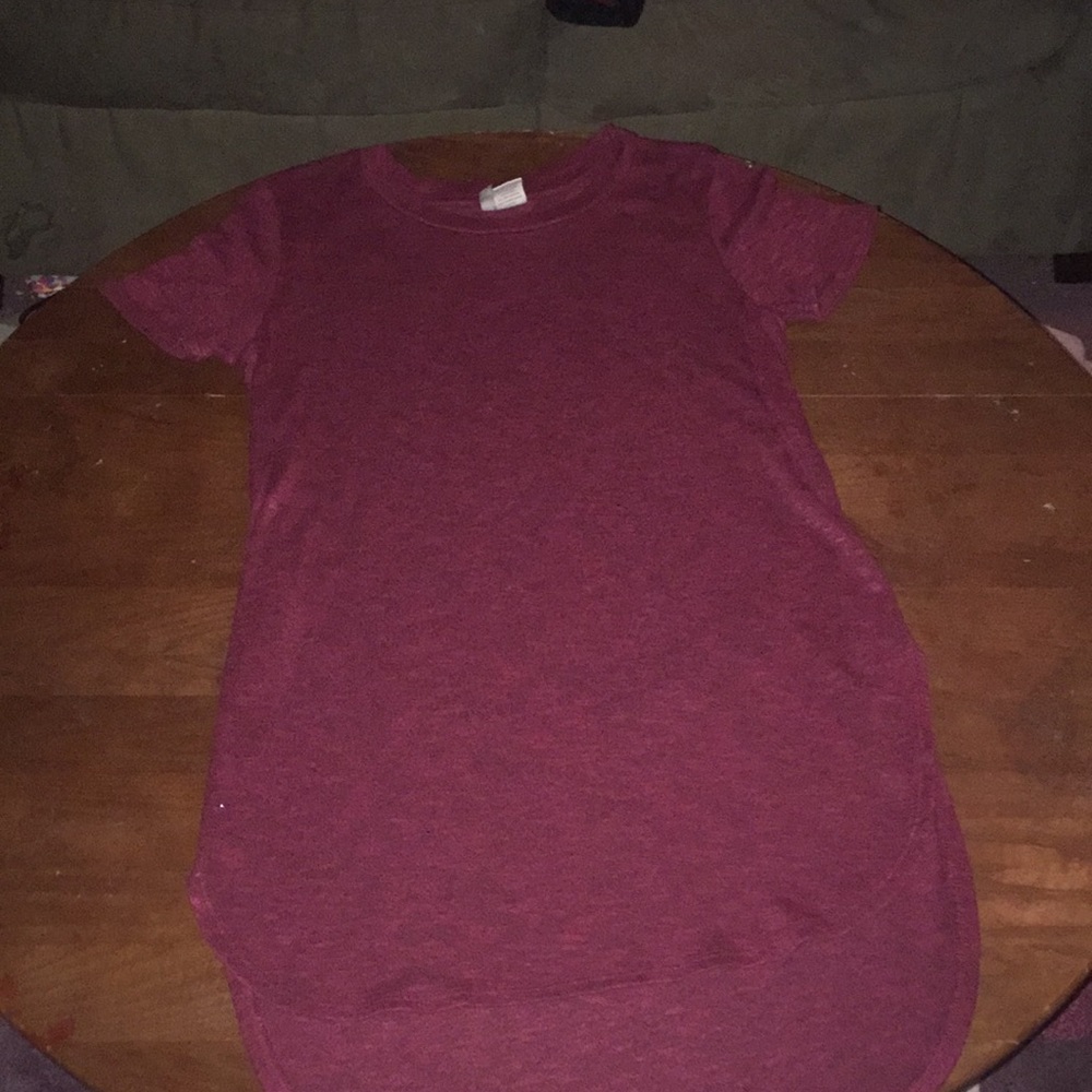Mudd Brand Long Maroon Shirt-Dress